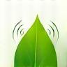 Green leaf overlaying network signal icon